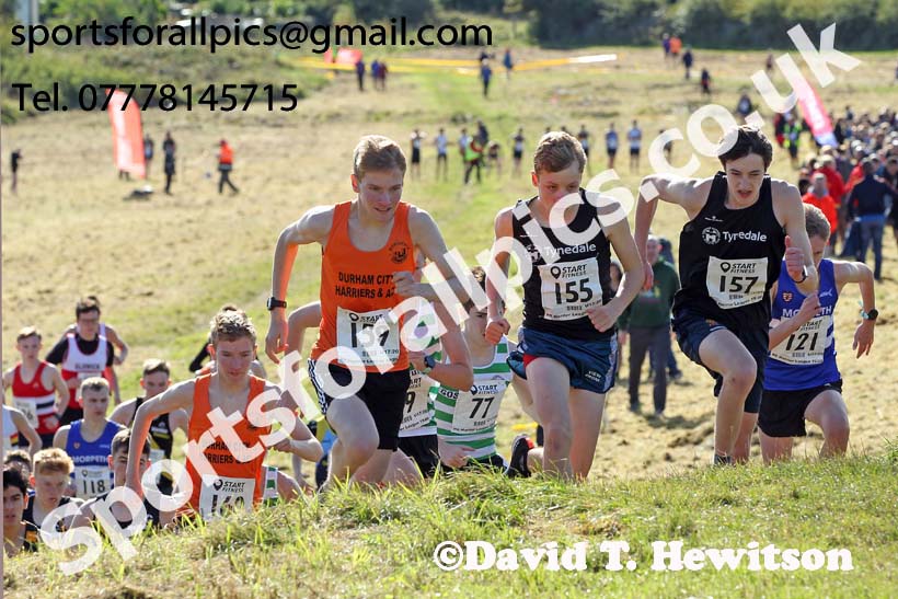 Mens under-17s 2019 Start Fitness Harrier league, Wrekenton, Gateshead. Photo: David T. Hewitson/Sports for All Pics